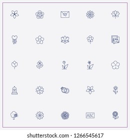 icon set about flowers with keywords letter, flower and honey tree