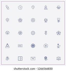 icon set about flowers with keywords flower, letter and grave