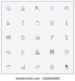 icon set about food with  apple juice, rolling pin and tomato ketchup