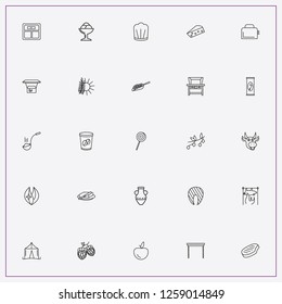 icon set about food with keywords butter, berries and apple