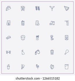 icon set about food with keywords water formula, sportt nutrition and pizza