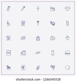 icon set about food with keywords burger, refrigerator and kneading shovel