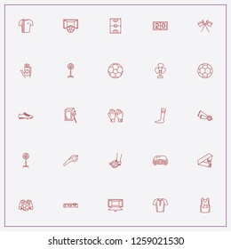 icon set about football with keywords football fan scarf, matches and sport flags