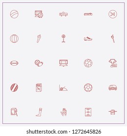icon set about football with keywords soccer socks, table soccer and soccer field
