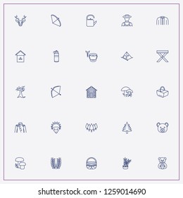 icon set about forest with keywords sport water flask, deer and forest basket