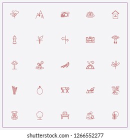 icon set about forest with keywords camping, sledge and landscape