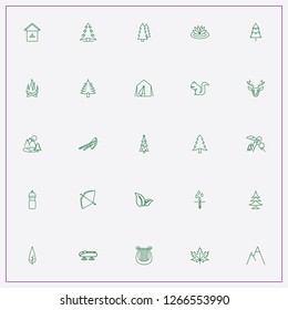 icon set about forest with keywords harp, landscape and bush