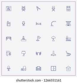 icon set about furniture with keywords table with chairs, furniture chair and reception