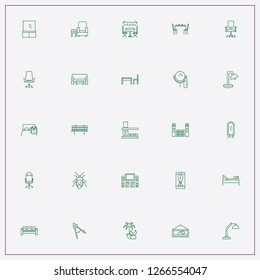 icon set about furniture with keywords bug, bench and furniture chair