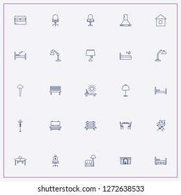 icon set about furniture with keywords arm chair, office chair and fireplace