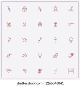 icon set about gardening with keywords garden hose, bonsai and plants