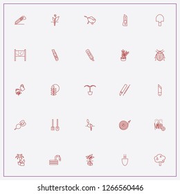 icon set about gardening with keywords colorado beetle, garden hose and pear tree