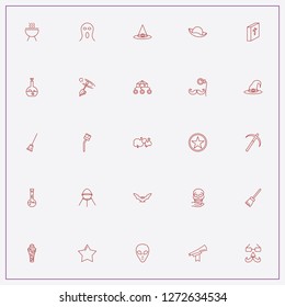 icon set about halloween with keywords moon walker, mustache with spectacle mask and halloween flask