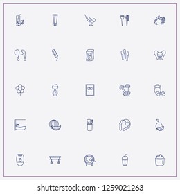 icon set about health with keywords gymnastic mace, lemon and epilator