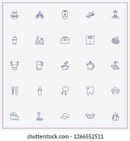 icon set about health with keywords medical mask with spectacle, medical kit and centimeter