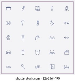 icon set about health with keywords spectacle, nurse and toothpaste with brush
