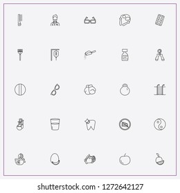 icon set about health with keywords medical bottle, drying hands and weight