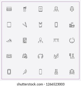 icon set about hipster with keywords coffee grinder, barber and retro photo camera