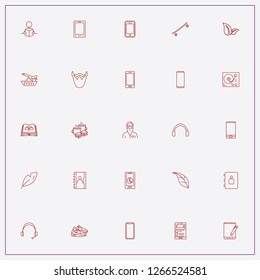 icon set about hipster with keywords headphone, reading and smart phone