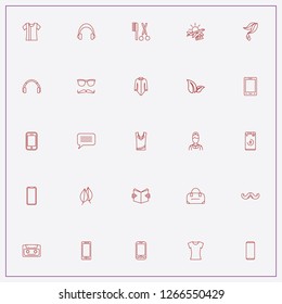 icon set about hipster with keywords lady shirt, barber and suitcase