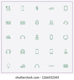icon set about hipster with keywords lady shirt, leaf and vinil player