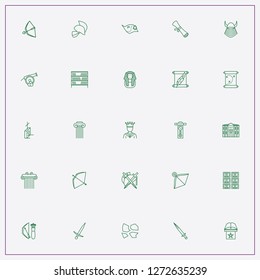 icon set about history with keywords cannon, scroll letter and dagger