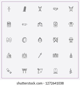 icon set about history with keywords armor, christian crest chain and shield and sword