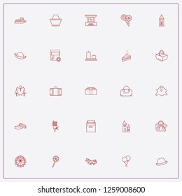 icon set about holiday with keywords society, bouquet and suitcase