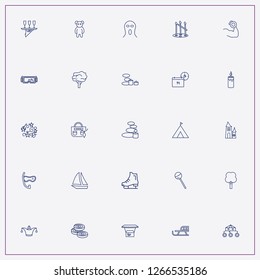 icon set about holiday with keywords ghost, tray with glasses and lollipop