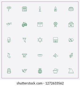 icon set about holiday with keywords backpack, bengal light and candy