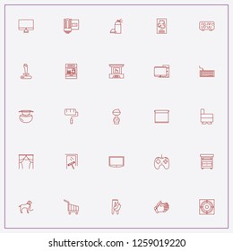icon set about home with keywords dog, socks and computer keyboard