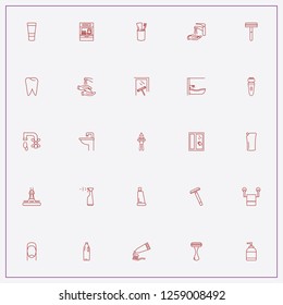 icon set about hygiene with keywords shower, manicure and washing hands