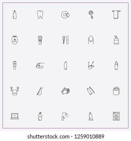 icon set about hygiene with keywords manicure, toilet paper and teeth root