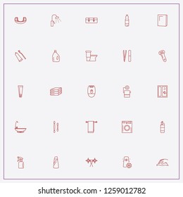 icon set about hygiene with keywords epilator, faucet and towel