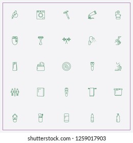 icon set about hygiene with keywords baby blanket, cosmetic cream and toilet paper