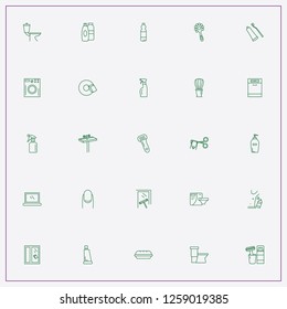 icon set about hygiene with keywords toilet, manicure and shaver