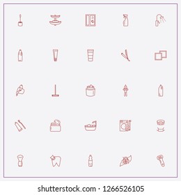 icon set about hygiene with keywords cream tube, cosmetics cream and shaving brush