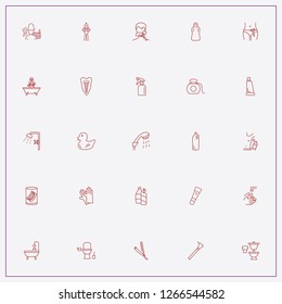 icon set about hygiene with keywords bathhouse, bath douche and barber razor