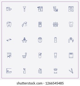 icon set about hygiene with keywords epilator, toilet and dishwasher