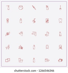 icon set about hygiene with keywords diapers, handkerchief and water sprayer