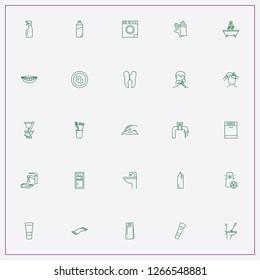 icon set about hygiene with keywords cream tube, smile teeth and shaving