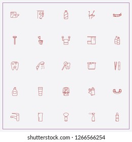 icon set about hygiene with keywords basin, cleaning chemical and bathrobe