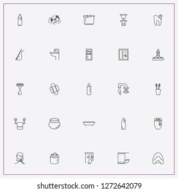 icon set about hygiene with keywords rag, wash basin and basin