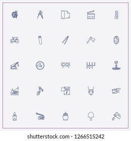 icon set about industry with keywords udder, crane hook and analysis flask