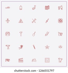 icon set about industry with keywords voltage, two side saw and engine plug