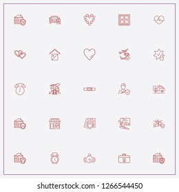 icon set about insurance with keywords broken window, health insurance and real estate fire insurance