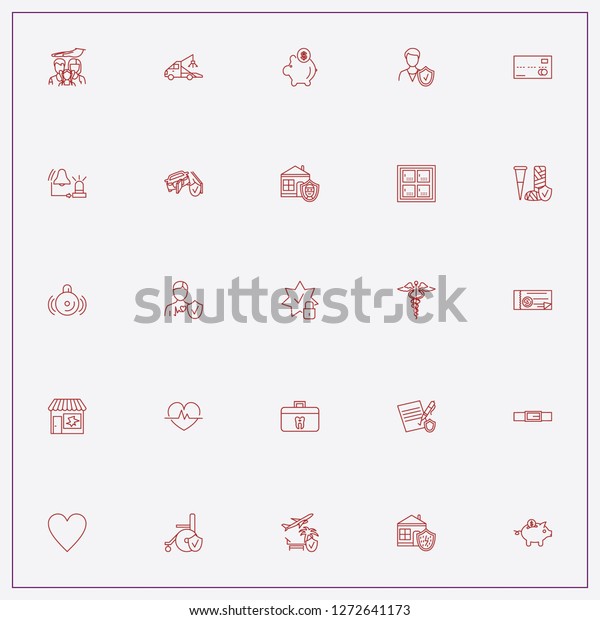 icon set about insurance with keywords belt, money\
check and dentist box