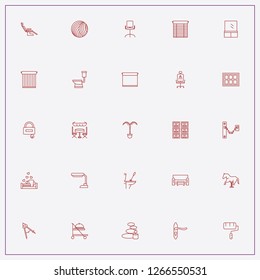 icon set about interior with keywords sauna warm stones, decorative plants and window