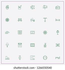 icon set about interior with keywords hall wardrobe, table with chair and construction material