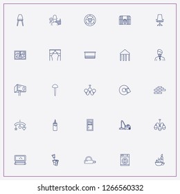 icon set about interior with keywords painter, curtain and architecture